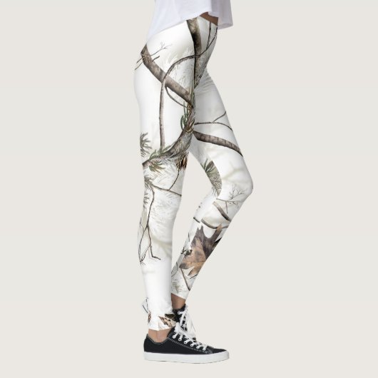冬のカムフラージュの木の許可のレギンス レギンス (右)