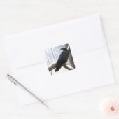 冬のカラスの森 スクエアシール (封筒)