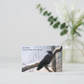 冬のカラスの森 名刺 (スタンド正面)