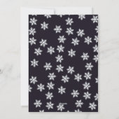 冬のカラフル木々モダン雪がクリスマスを楽しむ シーズンカード (裏面)