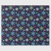 冬のカラフル雪 ラッピングペーパー (フラット)