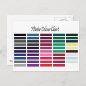 冬のカラーチャート ポストカード (正面/裏面)