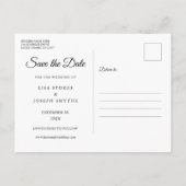 冬のカレンダー金ゴールドハート日付の保存 案内ポストカード (裏面)