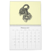 冬のカレンダー カレンダー (2月 2027)