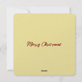 冬のカーディナルが、祭りの鳥小屋にとまっている シーズンカード (裏面)