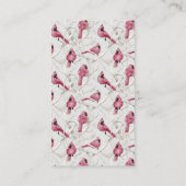 冬のカーディナル鳥のベイビーシャワーの本の請求 エンクロージャーカード (裏面)