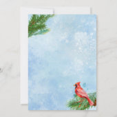 冬のカーディナル 誕生日招待状 招待状 (裏面)