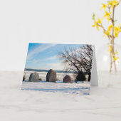 冬のカードでのダン・フォーゲルバーグ記念 カード (黄色い花)