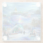 冬のカーニバル ガラスコースター (裏面)