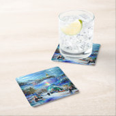 冬のカーニバル スクエアペーパーコースター (インサイチュ)