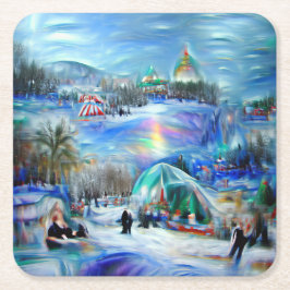 冬のカーニバル スクエアペーパーコースター