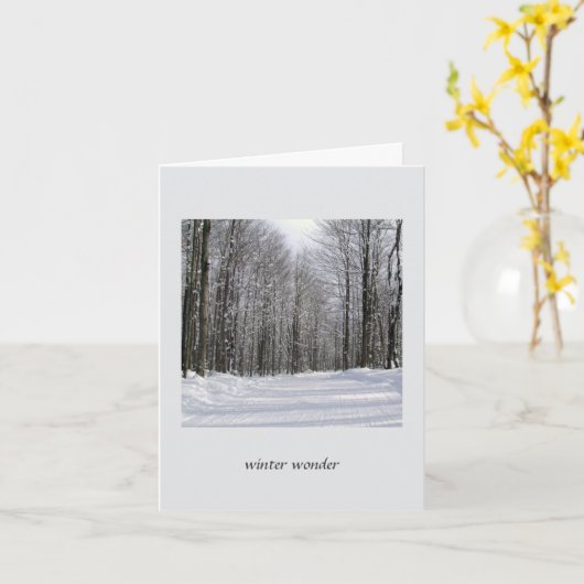 冬のカ疑問に思ード カード (黄色い花)