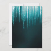 冬のガラスのバウブルと雪の結晶クリスマスディナー 招待状 (裏面)