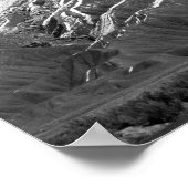 冬のガーフィールド山の白黒写真 ポスター (角)