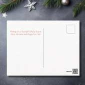 冬のガーランドクリスマスと美しい灰色の馬 シーズンポストカード