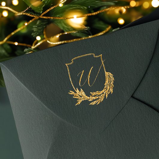 冬のガーランド書道台本モノグラムクレスト ラバースタンプ