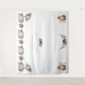 冬のガーランド クリスマス スイート16 フォトバックドロップ タペストリー (正面)