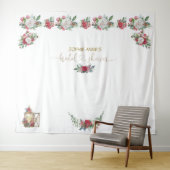 冬のガーランド クリスマス ブライダルシャワー フォト 背景 タペストリー (インサイチュ(横))