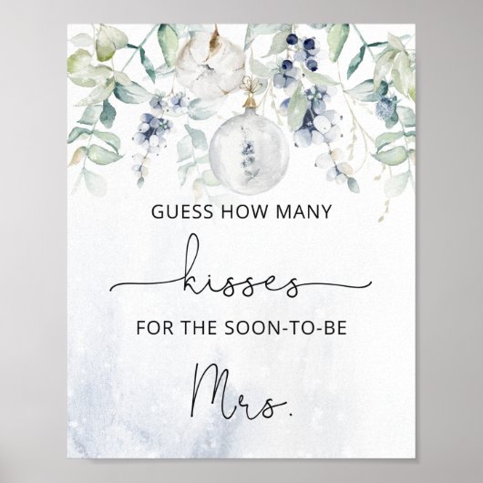 冬のキスがいくつあるか? ブライダルシャワーゲーム ポスター (正面)