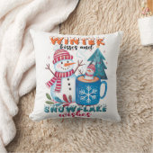 冬のキスとスノーフレークの願い クッション (ブランケット)