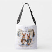 冬のキスとスノーフレークの願い クロスボディバッグ (正面)