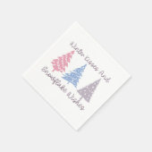 冬のキスとスノーフレークの願い スタンダードカクテルナプキン (角)