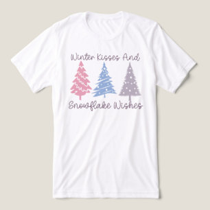 冬のキスとスノーフレークの願い トライブレンドTシャツ