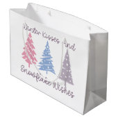 冬のキスとスノーフレークの願い ラージペーパーバッグ (裏面アングル)
