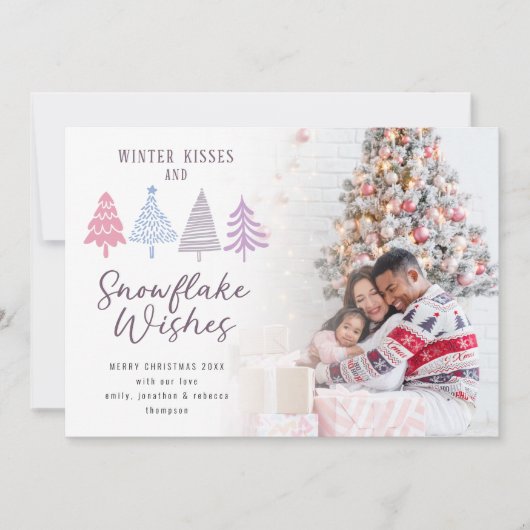 冬のキス引用文ツリー写真メリークリスマス (正面)