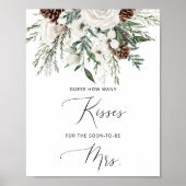 冬のキス数 ブライダルシャワーゲーム ポスター (正面)