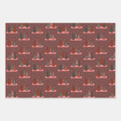 冬のキッズギフトラップセット ラッピングペーパーシート (正面3)