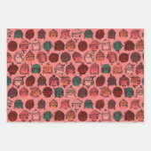 冬のキッズギフトラップセット ラッピングペーパーシート (正面)