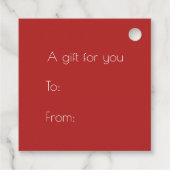 冬のキツネで雪の森のギフトラベル フェイバータグ (裏面)