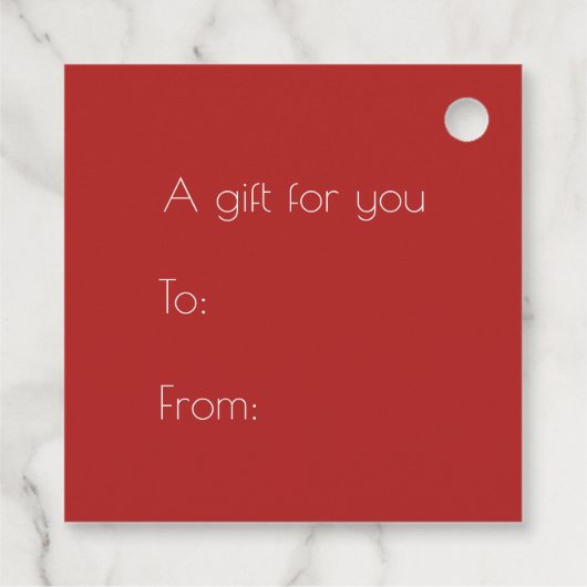 冬のキツネで雪の森のギフトラベル フェイバータグ (裏面)