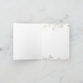 冬のキツネと花模様クリスマスグリーティングカード サンキューカード (内部)