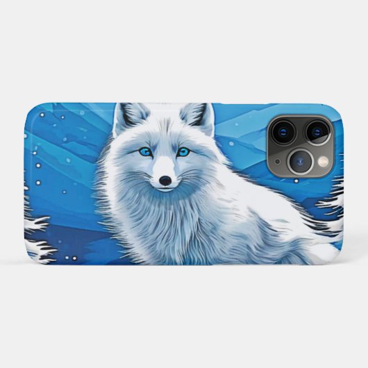 冬のキツネアート Case-Mate iPhoneケース (裏面(横))