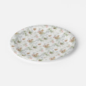 冬のキツネウッドランドフォレストカワイイ ペーパープレート (アングル)