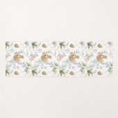 冬のキツネウッドランドフォレストカワイイ ヨガマット (正面(横))