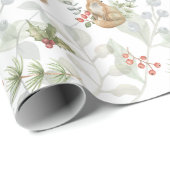 冬のキツネウッドランドフォレストカワイイ ラッピングペーパー (ロールコーナー)