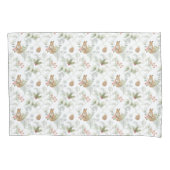 冬のキツネウッドランドフォレストカワイイ 枕カバー (正面)