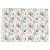 冬のキツネウッドランドフォレストキュートラージ抱き枕 ラージペーパーバッグ (裏面)