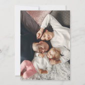 冬のキツネエレガント金ゴールドスクリプト写真クリスマス シーズンカード (裏面)