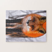 冬のキツネケベック・カナダ。 ジグソーパズル (横)