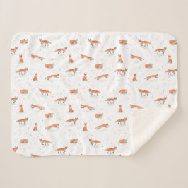 冬のキツネベビー シェルパブランケット