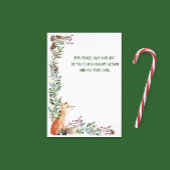 冬のキツネホリデーリーフフレームクリスマスカード シーズンカード