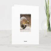 冬のキツネ季節のクリスマスカード シーズンカード (裏面)