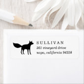 冬のキツネ差出人住所 ラベル (インサイチュ)