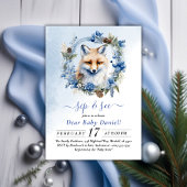 冬のキツネ水の色のsipと参照招待状 招待状