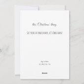 冬のキツネ疑問に思が満ちた人生のおもしろいクリスマス シーズンカード (裏面)