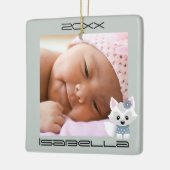 冬のキツネ セラミックオーナメント (左)